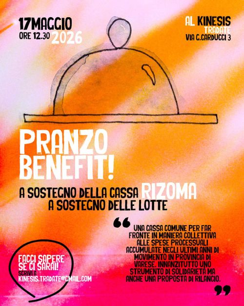 PRANZO BENEFIT a sostegno della Cassa Rizoma