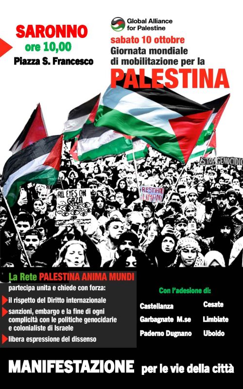 GIORNATA MONDIALE DI MOBILITAZIONE PER LA PALESTINA